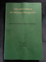 Framsynthets ihugkommelse : en v&auml;nbok till Sune Lindqvist p&aring; 80-&aring;rsdagen den 26 oktober 1991