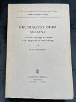 Neutralit&auml;t oder Allianz: Deutschlands Beziehungen zu Schweden in den Anfangsjahren des ersten Weltkrieges