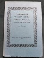 Personversar tryckta i Skara under 1700~talet. Bibliografisk f&ouml;rteckning