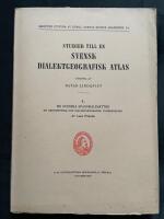 De svenska spannm&aring;lsm&aring;tten. En ordhistorisk och dialektgeografisk unders&ouml;kning. Studier till en svensk dialektgeografisk atlas 1.