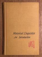 Historical Linguistics, an Introduction