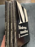 Moderna manifest. 1-4. Vol 1: Futurism och dadaism. Vol 2-3. Surrealism. Vol 4. Litteratur- och konstrevolutionen 1909-1924. En introduktion