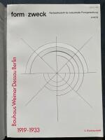 form+zweck. Fachzeitschrift f&uuml;r industrielle Formgestaltung Nr. 3/1979. 11. Jahrgang: Bauhaus Weimar Dessau Berlin 1919 - 1933. 2. Bauhausheft