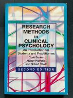 Research Methods in Clinical Psychology: An Introduction for Students and Practitioners