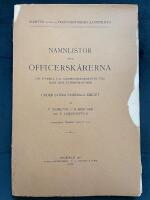 Namnlistor over officersk&aring;rerna vid svenska s.k. m&auml;nningsregementen till h&auml;st och st&aring;ndsdragoner under stora nordiska kriget.
