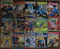 15 st Fantomen julalbum: tryck&aring;r 77-82, 84-86, 88-93