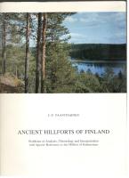 Ancient hillforts of Finland. Problems of analysis, chronology and interpretation with special reference to the hillfort of Kuhmoinen