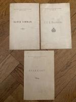 Tre h&auml;ften med verser till "Den dansk-svenska studentutflygten den 22 maj 1895": Dansk sommar, Till J. P. E. Hartman, Vid afskedet