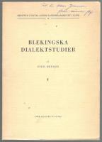 Blekingska dialektstudier I