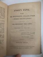 Ingen ting, eller om sm&aring;folkets s&auml;llskapslif i staden och p&aring; landet. En "sketch-bok" till lands af f&ouml;rfattaren till ingen ting I-II