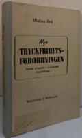 Nya tryckfrihetsf&ouml;rordningen. Svensk pressr&auml;tt i systematisk framst&auml;llning