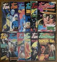Fantomen 2 + 10 + 17+ 22-23/1980, 7 + 9/1982, 2 + 15 + 21/1984, 17 + 22/1985