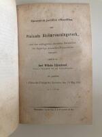 Samlingsband med fyra 1800-talsdissertationer om juridik