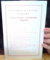 Oxford Slavonic Papers, New Series, Volume IV
