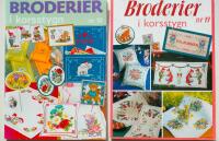 2 Broderier i Korsstygn nr 11 och 18