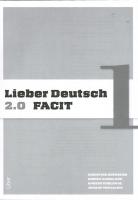 Lieber Deutsch 1 2.0 Facit