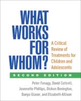 What works for whom? A critical review of treatments for Children and Adolescents