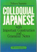 COLLO)QUAL JAPANESE with Important Construction with Gramar Notes