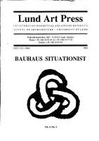 BAUHAUS SITUATIONIST IN SWEDEN, Vol .2 No.3
