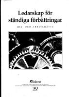 Ledarskap f&ouml;r st&auml;ndiga f&ouml;rb&auml;ttringar : id&eacute;- och arbetsh&auml;fte