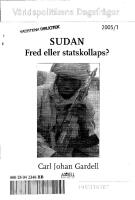 SUDAN - Fred eller statskollaps?