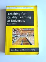 Teaching for quality learning at university : what the student does