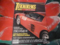 TEKNIKENS V&Auml;RLD -ALLT OM BILEN  NR 8 / 1987 / FERRARI TESTAROSSA