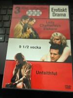 Lady Chatterleys &auml;lskare + 9 1/2 vecka + Unfaithful - 3 DVD box 