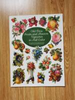 Old-Time Fruits and Flowers Vignettes in Full Color