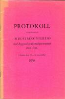 Protokoll- Industrikonferens med byggnadsindustridepartementet inom SAC