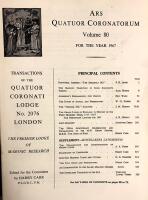 Transactions of Ars Quatuor Coronatorum, the premier lodge of masonic research