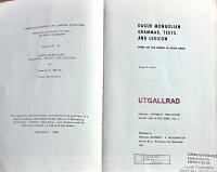 Dagur Mongolian Grammar, Texts and Lexicon