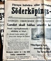 S&ouml;derk&ouml;pings - posten / Valdemarsviks -Posten  Sju nummer fr&aring;n Andra v&auml;rldskriget