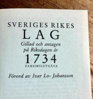 Sveriges rikes lag - gillad och antagen p&aring; riksdagen &aring;r 1734