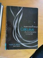 Calculus:student solutions manual - a complete course