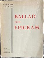 Ballad och Epigram En handfull lyrik