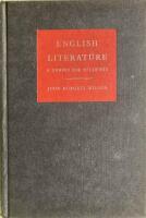 English Literature A survey for students