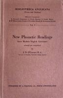 New Phonetic Readings  from Modern English Literature selected and transcribed