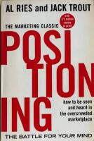 Positioning - the battle for your mind