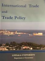 International trade and trade policy