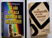 2 b&ouml;cker: Bli b&ouml;rsproffs p&aring; ett par timmar : 30 regler du m&aring;ste beh&auml;rska f&ouml;r att g&ouml;ra bra aktie- och fondaff&auml;rer + S&aring; h&auml;r kan alla svenskar bli miljon&auml;rer