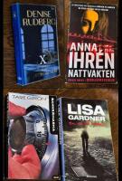 4 b&ouml;cker: Tio grisar nere + Nattvakten + Bankr&aring;narna + En ond man