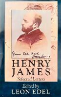 HENRY JAMES – selected letters