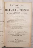 Dictionnaire g&eacute;n&eacute;ral de biographie et d'histoire, de mythologie, de g&eacute;ographie ancienne et moderne compar&eacute;e, des antiquit&eacute;s et des institutions grecques, romaines, fran&ccedil;aises et &eacute;trang&egrave;res (General dictionary of biography and history, mythology, ancient modern and comparative geography; 2 Volumes complete edition) 