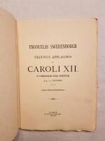 Emanuelis Swedenborgii Festivus applausus in Caroli XII. In Pomeranuam suam adventum 1714. 22. Novembr. Editio phototypographica.
