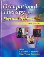 Occupational Therapy for Physical Dysfunction