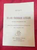Uppgift &aring; nya och f&ouml;r&auml;ndrade gatunamn inom Stockholm enligt &Ouml;fvetst&aring;th&aring;llare-Embetets kung&ouml;relse den 1 augusti 1885