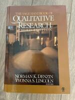 The Sage handbook of qualitative research