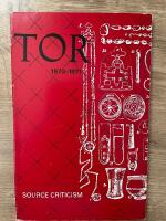 TOR 1970-1971. Source criticism. Tidskrift f&ouml;r nordisk fornkunskap Uppsala universitet. 