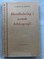 Handledning i svensk bibliografi